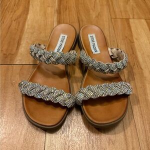 Steve Madden braided shimmery sandals
